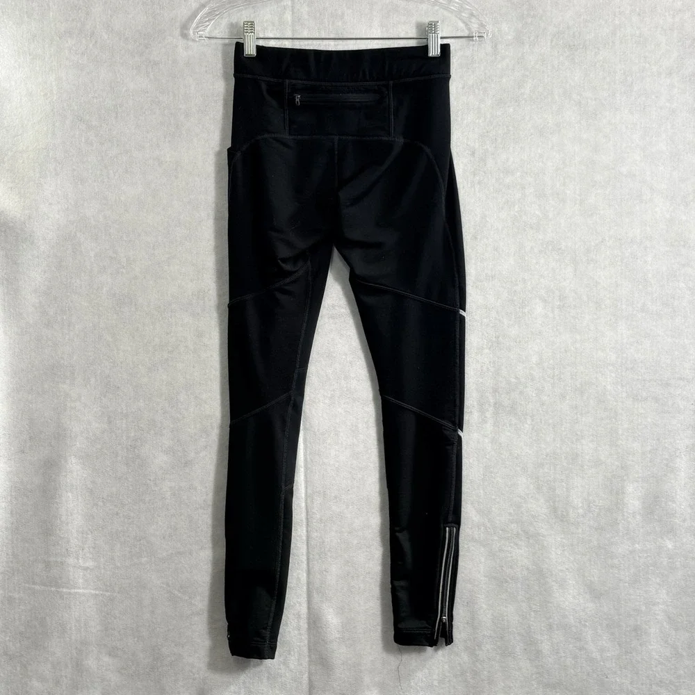 SMARTWOOL PHD Women Merino Sport Fleece Wind Tight Leggings Sz XS‎ Black hb-52